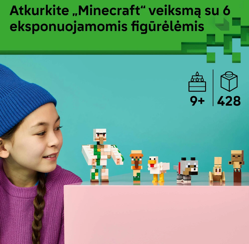 LEGO® Minecraft® Vištų raitelis ir užpuolimas dykumoje 21592