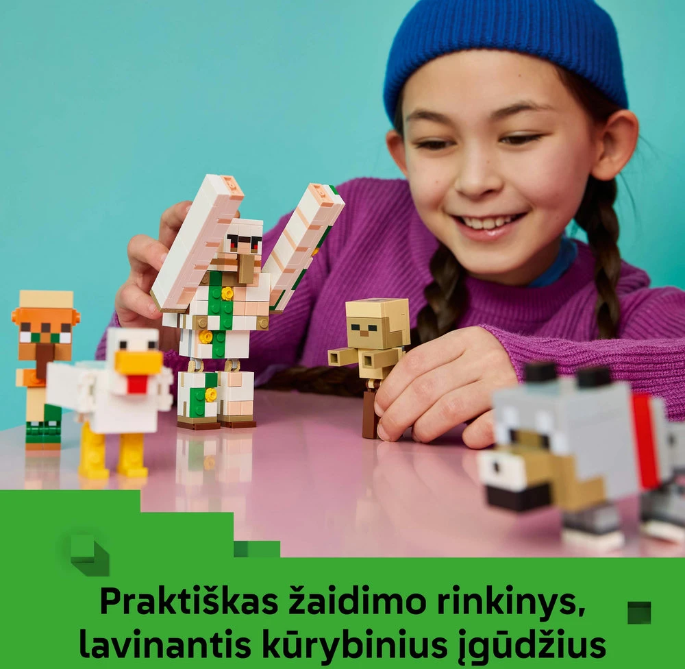 LEGO® Minecraft® Vištų raitelis ir užpuolimas dykumoje 21592