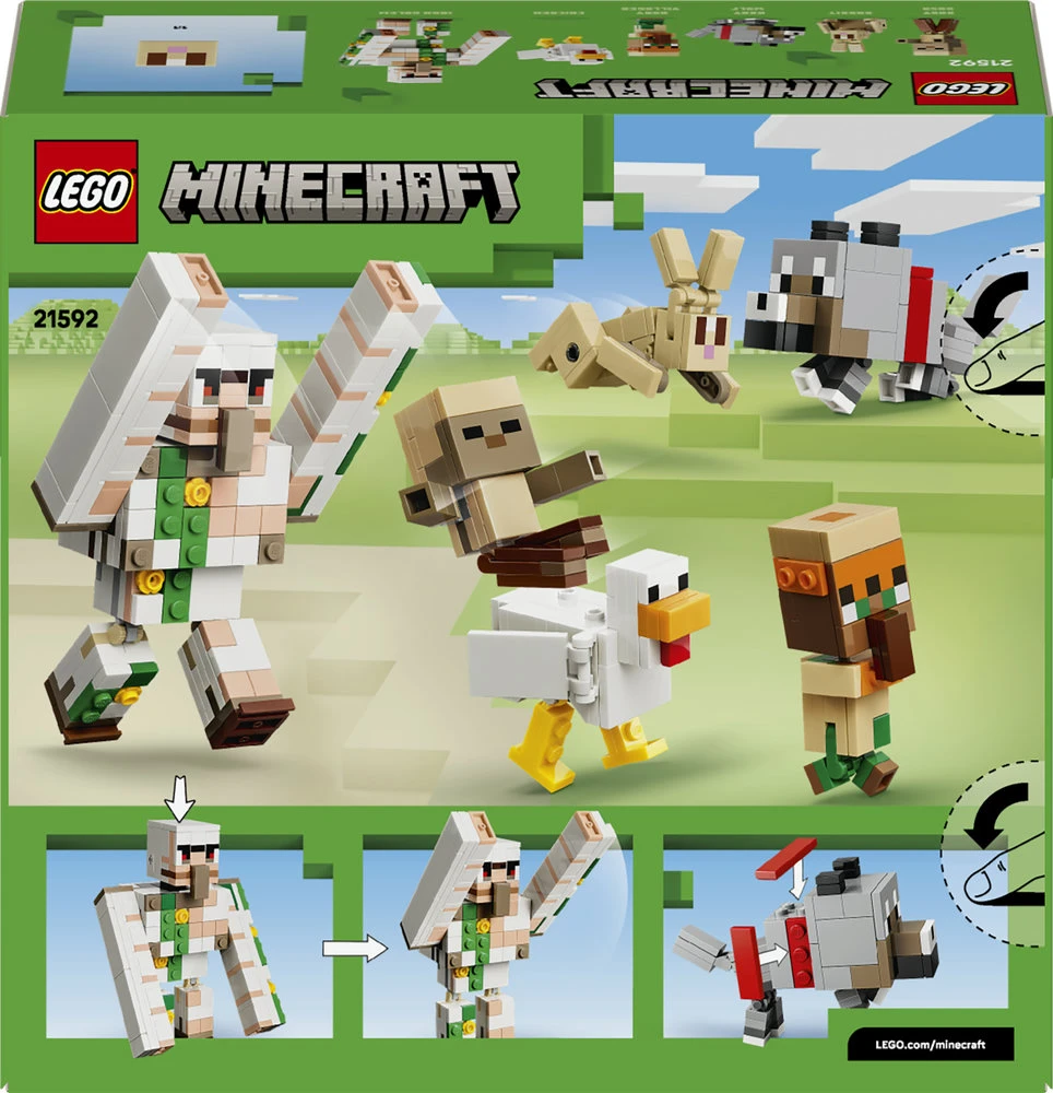 LEGO® Minecraft® Vištų raitelis ir užpuolimas dykumoje 21592