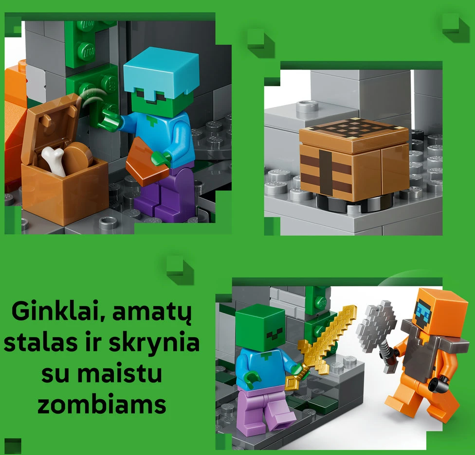 LEGO® Minecraft® Zombių požemis Konstravimo žaislas 21587