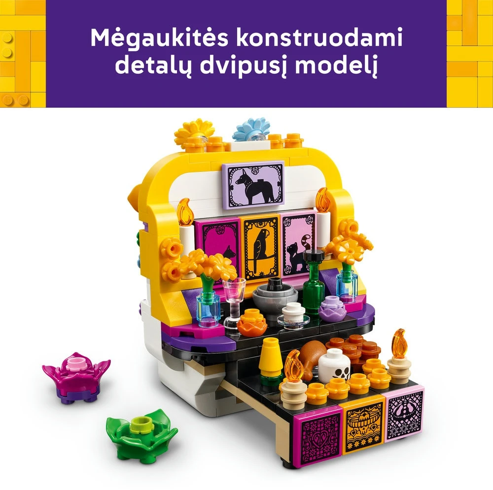 LEGO® mirusiųjų altorius Día De Los Muertos kaukolės dekoras 40811
