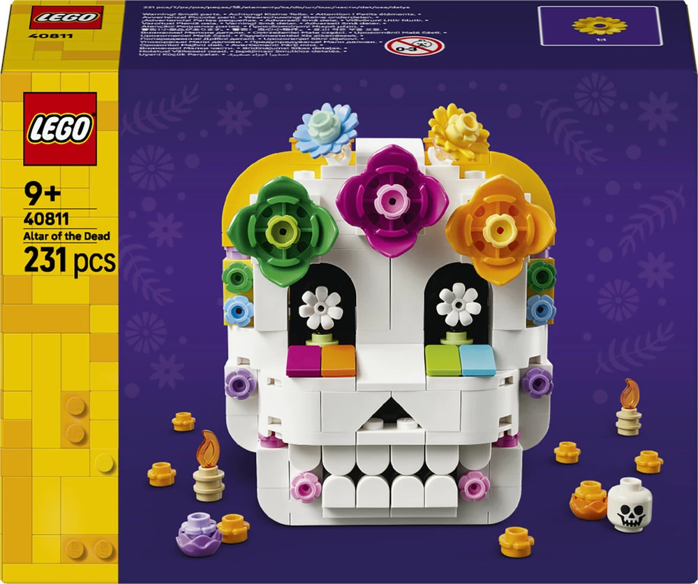 LEGO® mirusiųjų altorius Día De Los Muertos kaukolės dekoras 40811