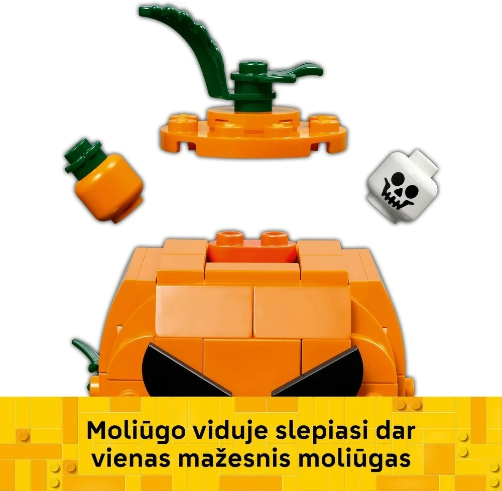 LEGO® moliūgo žibinto formos pikapas Žaislinio Helovino rankdarbio rinkinys 40822