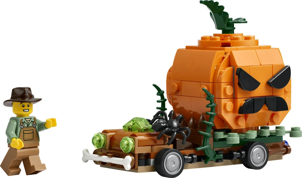 LEGO® moliūgo žibinto formos pikapas Žaislinio Helovino rankdarbio rinkinys 40822