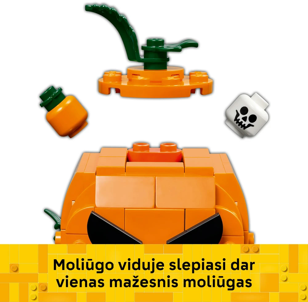 LEGO® moliūgo žibinto formos pikapas Žaislinio Helovino rankdarbio rinkinys 40822
