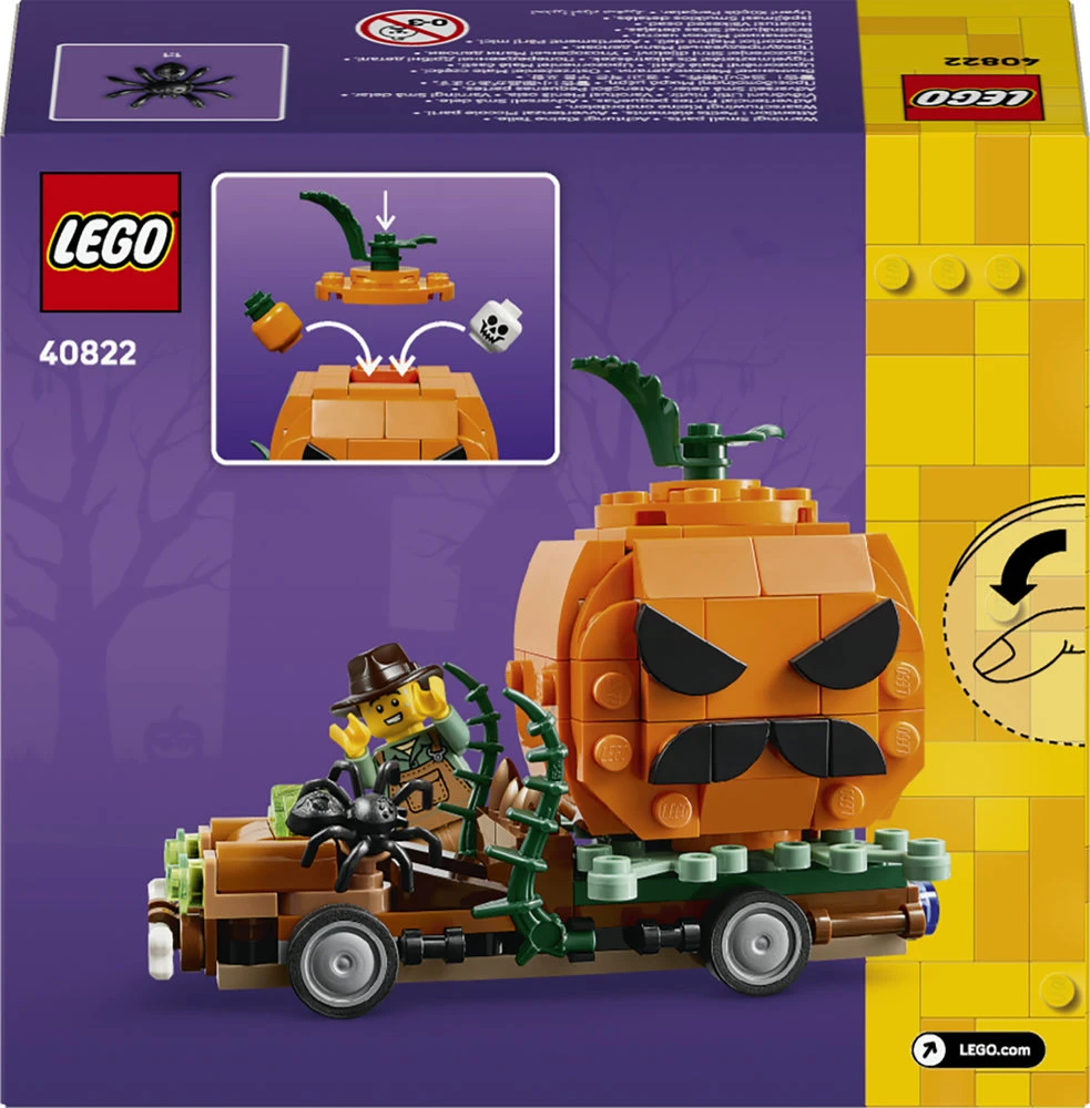 LEGO® moliūgo žibinto formos pikapas Žaislinio Helovino rankdarbio rinkinys 40822