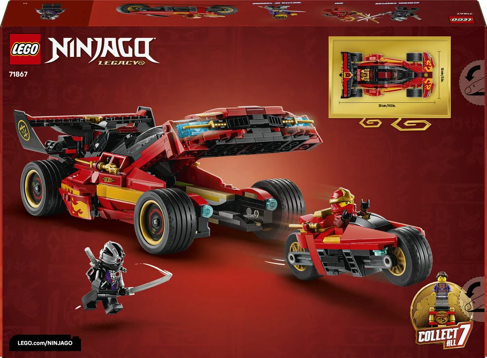 LEGO® NINJAGO® 15-ųjų metinių nindzės atakos automobilis „X-1“ 71867