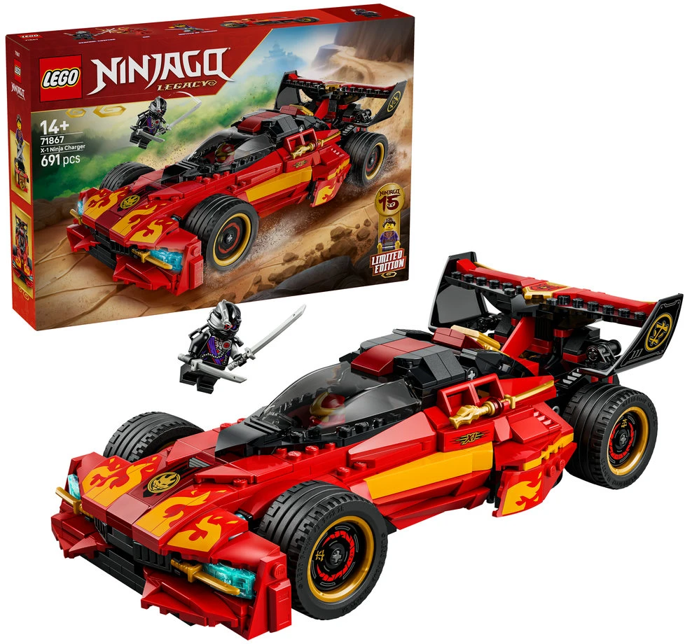 LEGO® NINJAGO® 15-ųjų metinių nindzės atakos automobilis „X-1“ 71867