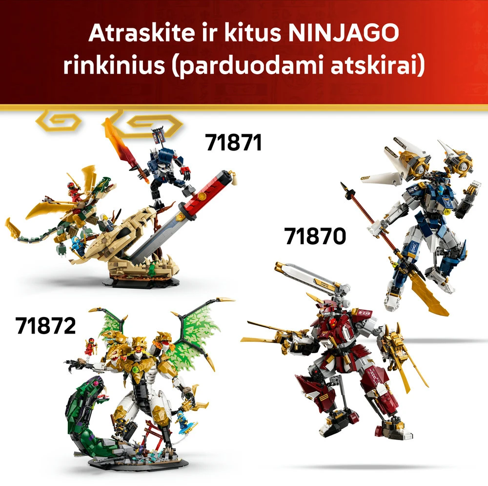 LEGO® NINJAGO® 15-ųjų metinių nindzės atakos automobilis „X-1“ 71867