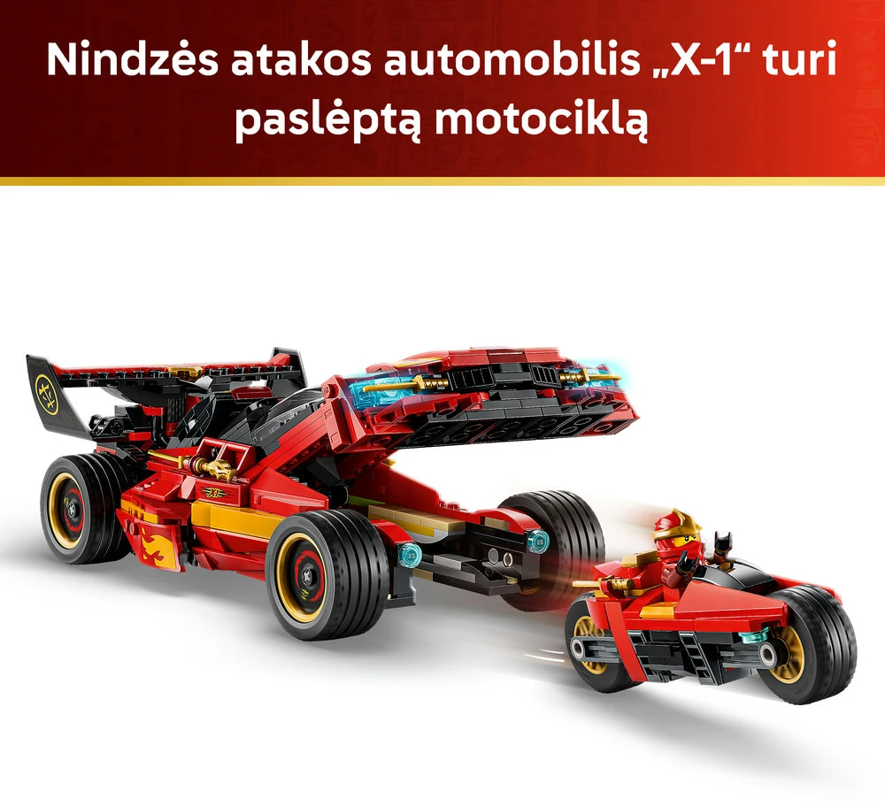 LEGO® NINJAGO® 15-ųjų metinių nindzės atakos automobilis „X-1“ 71867