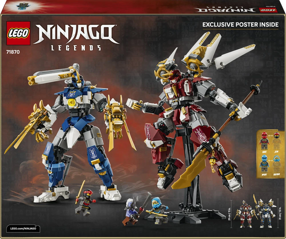 LEGO® NINJAGO® Du robotai-titanai veiksmo figūrėlės 71870