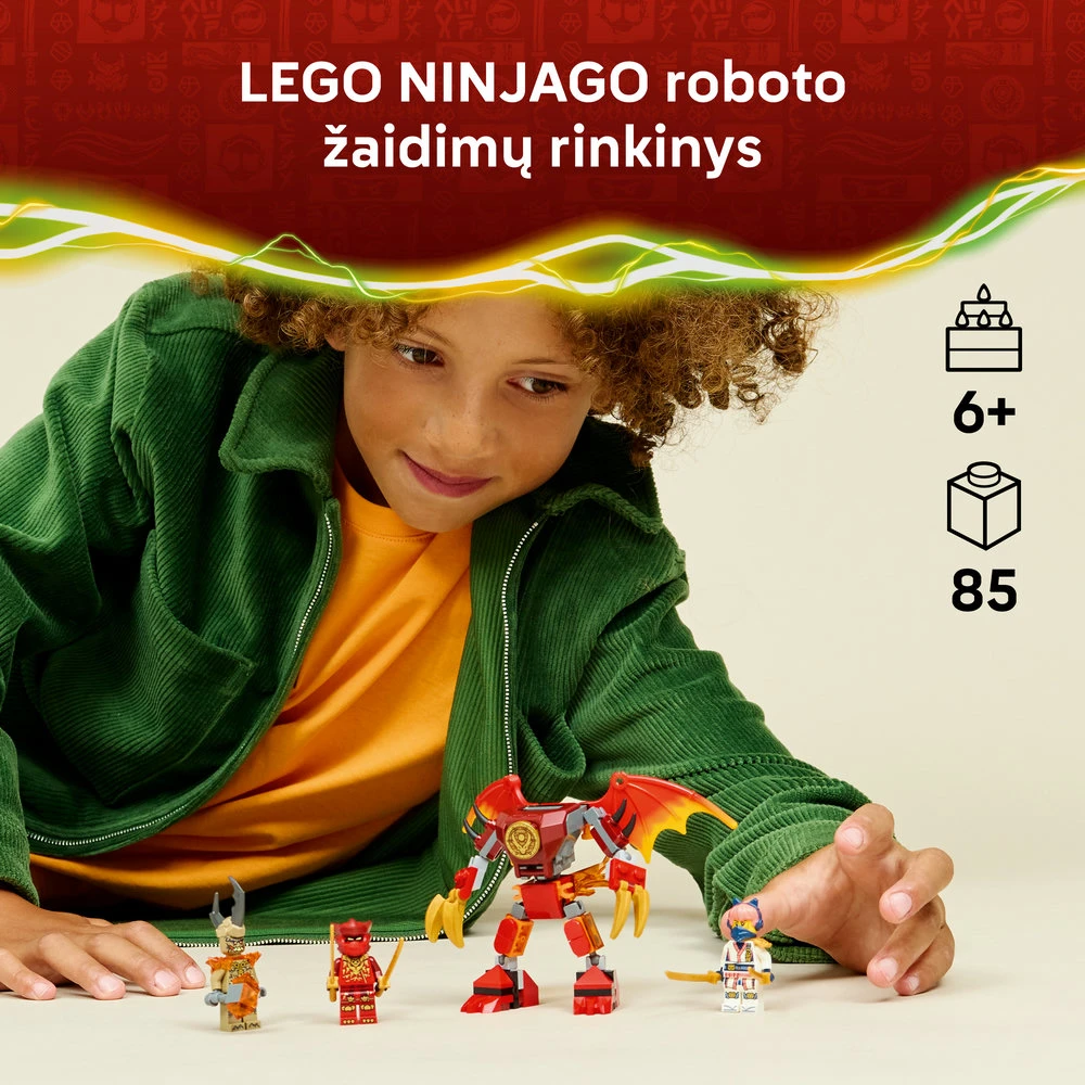 LEGO® NINJAGO® Kai drakono-roboto kovos rinkinys 71851