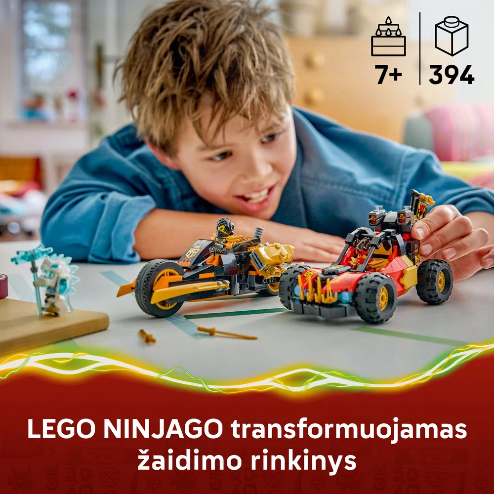 LEGO® NINJAGO® Kai ir Cole kombinuotosios transporto priemonės 71864