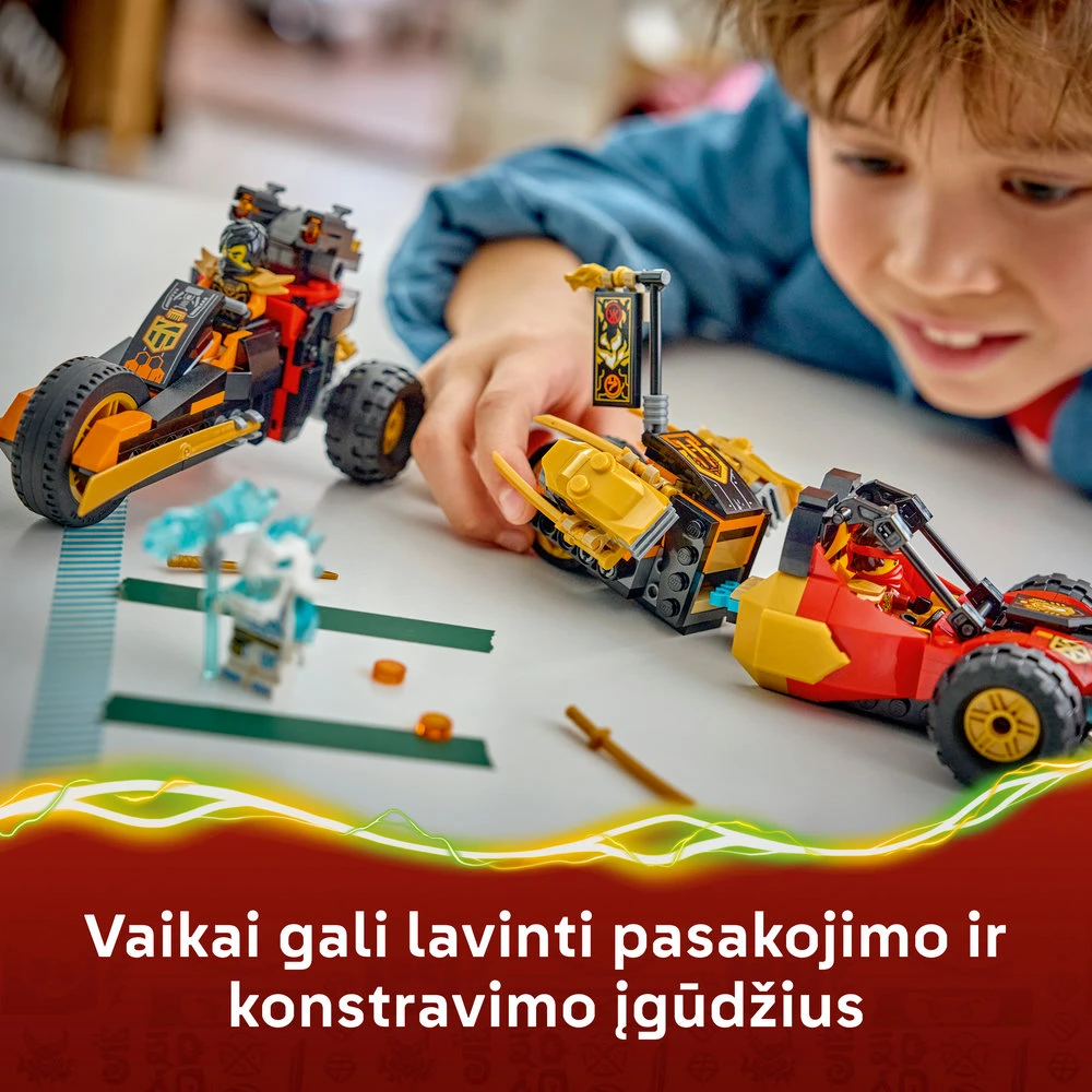LEGO® NINJAGO® Kai ir Cole kombinuotosios transporto priemonės 71864