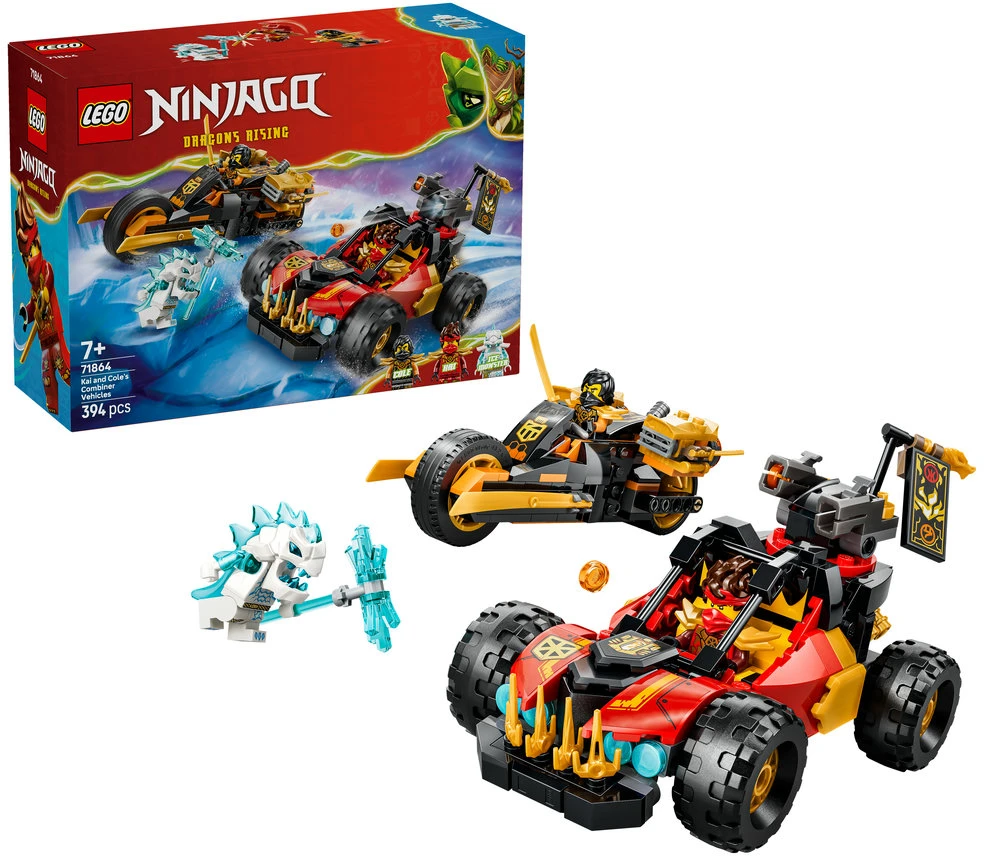 LEGO® NINJAGO® Kai ir Cole kombinuotosios transporto priemonės 71864