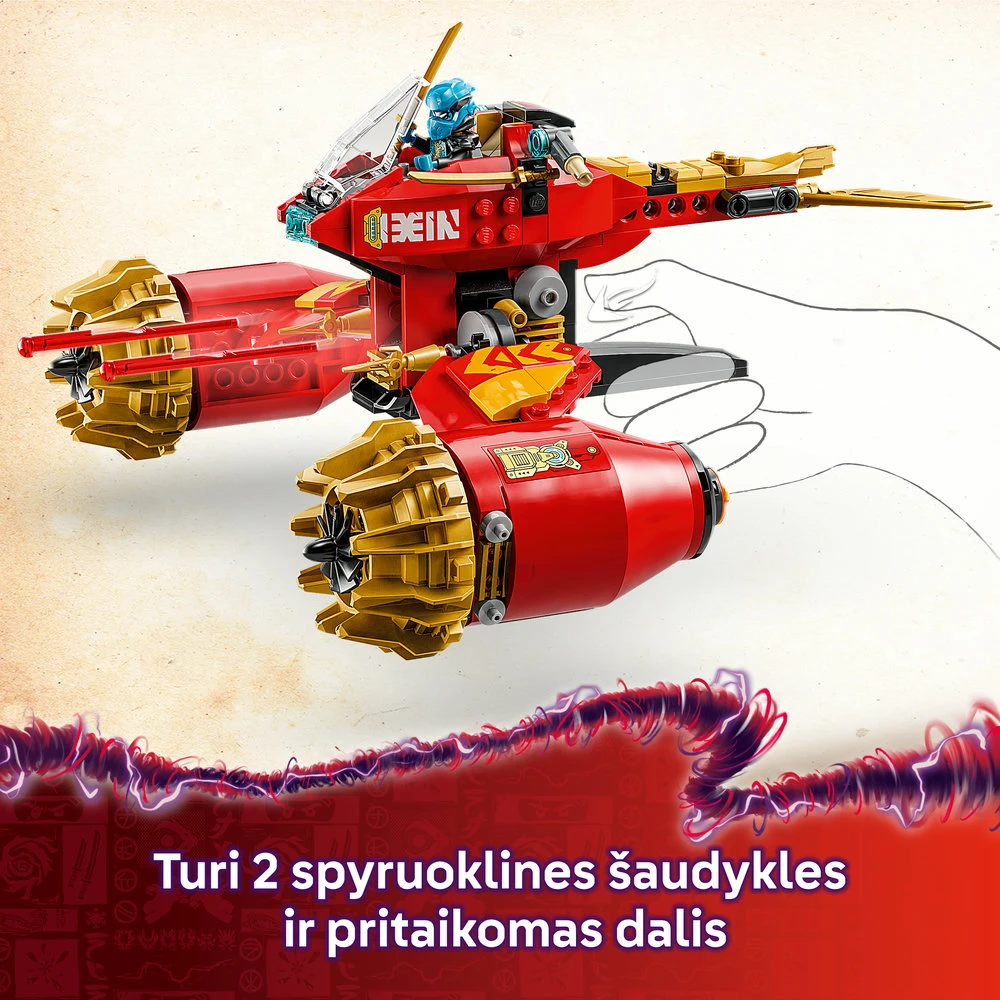 LEGO® Ninjago Kajaus audros robotas-motociklas (71830)
