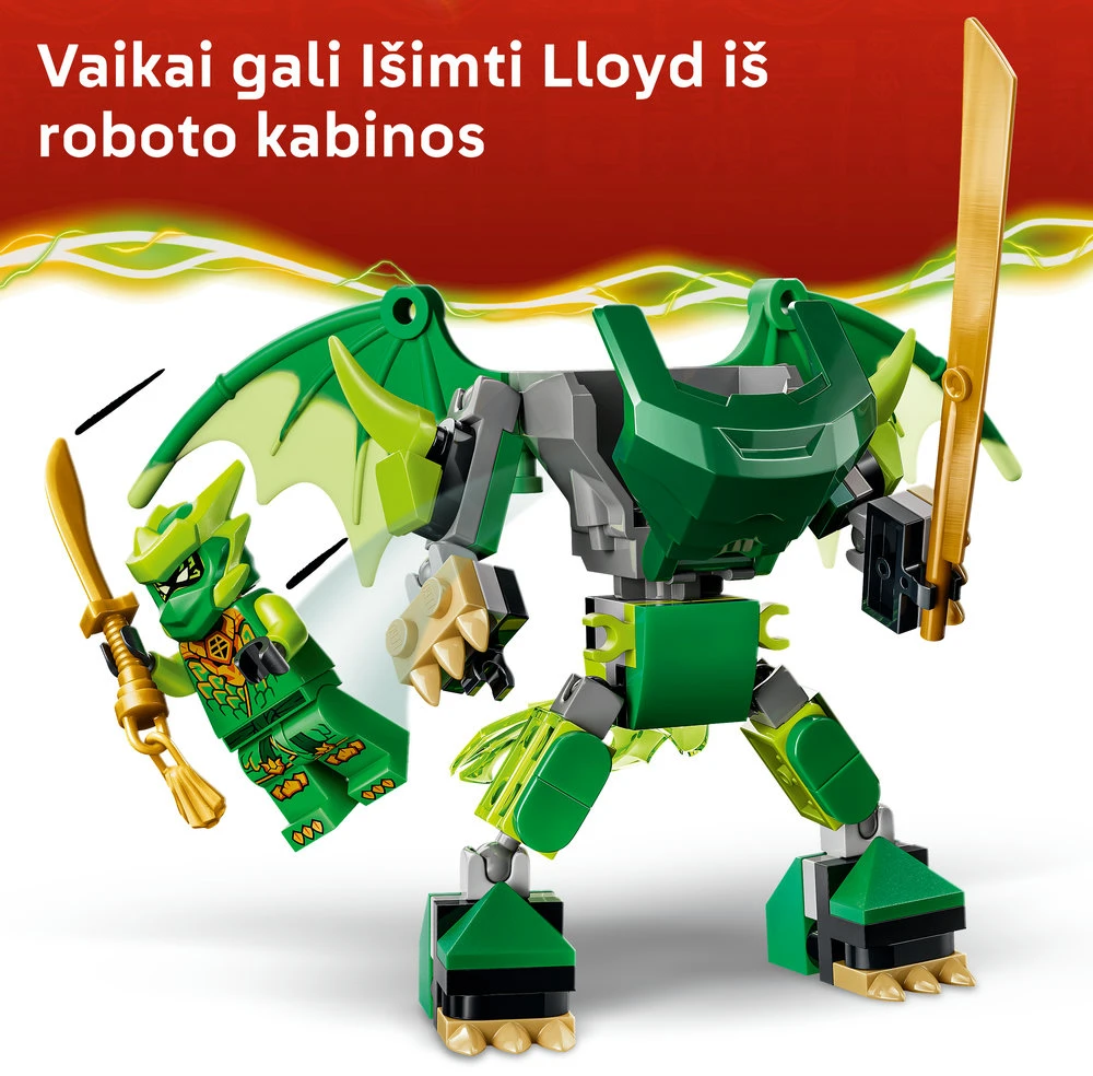 LEGO® NINJAGO® Lloyd drakono-roboto kovos rinkinys 71862