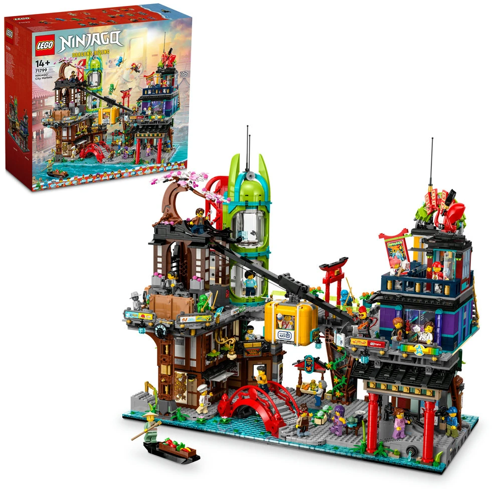 LEGO® NINJAGO® miesto turgavietės 71799 Konstravimo rinkinys (6 163 detalės) 71799