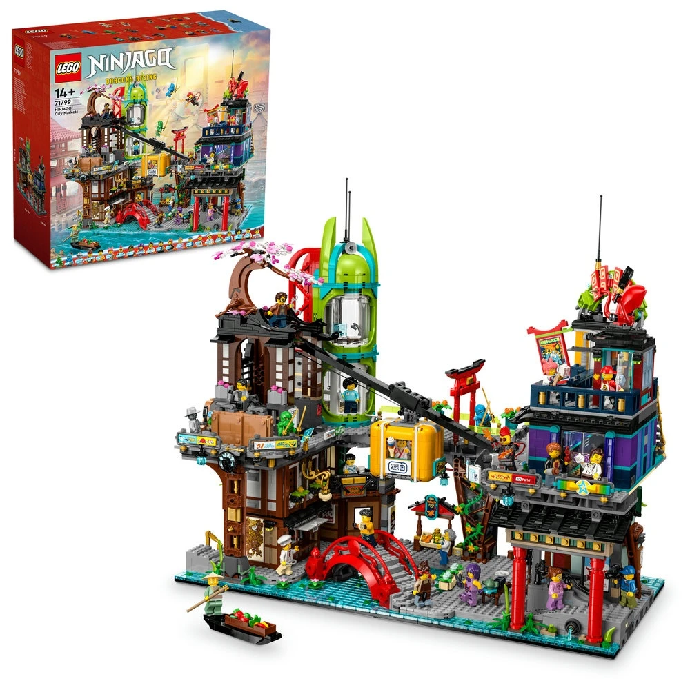LEGO® NINJAGO® miesto turgavietės 71799 Konstravimo rinkinys (6 163 detalės) 71799