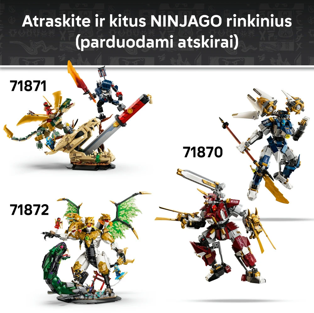 LEGO® NINJAGO® Mūšis prie Drakono ašmenų Eksponatas 71871