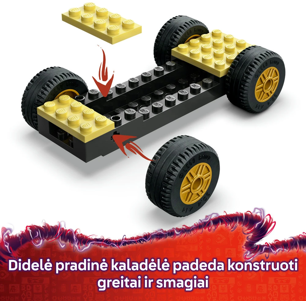 LEGO® NINJAGO® Rogue ir Drikso lenktyninių automobilių kova 71840