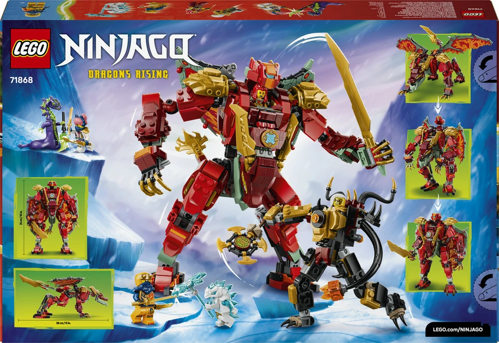 LEGO® NINJAGO® Wyldfyre transformuojamas drakonas-robotas 71868