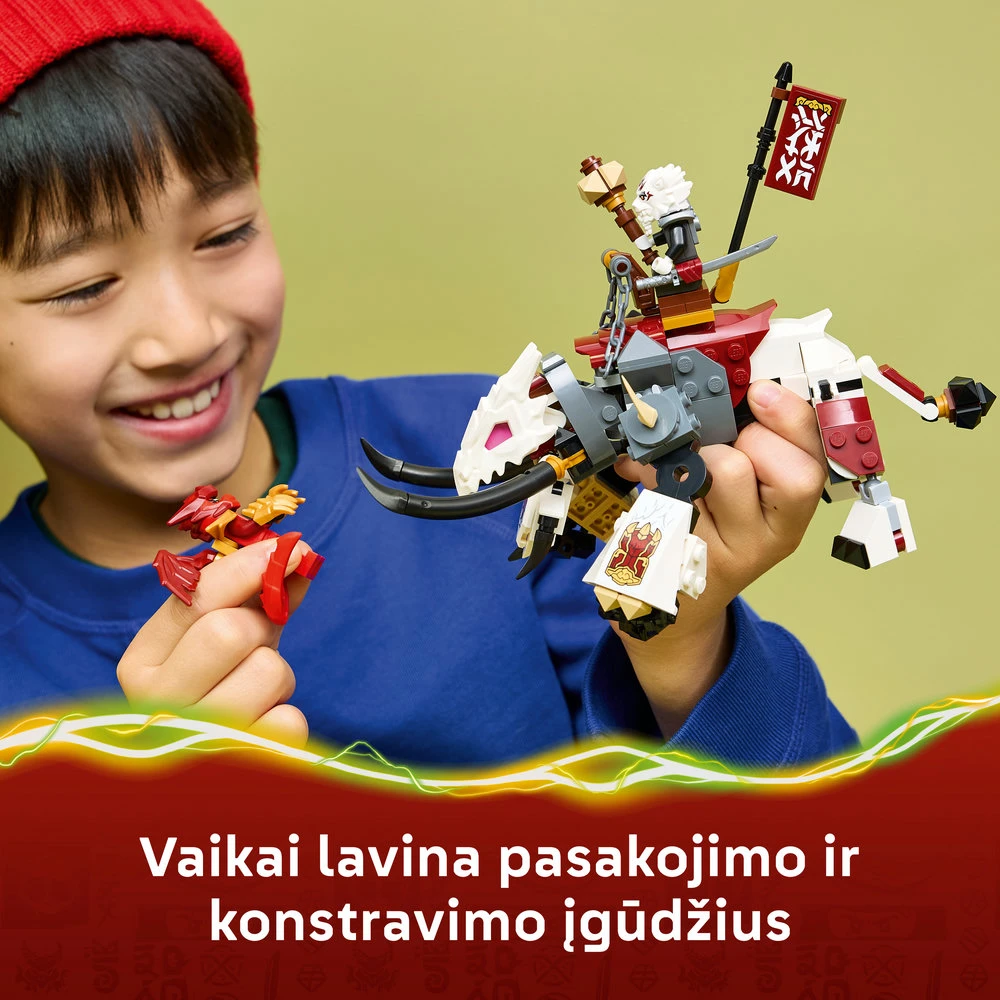 LEGO® NINJAGO® Zilvar ir drakonas-pabaisa Grimtak 71863