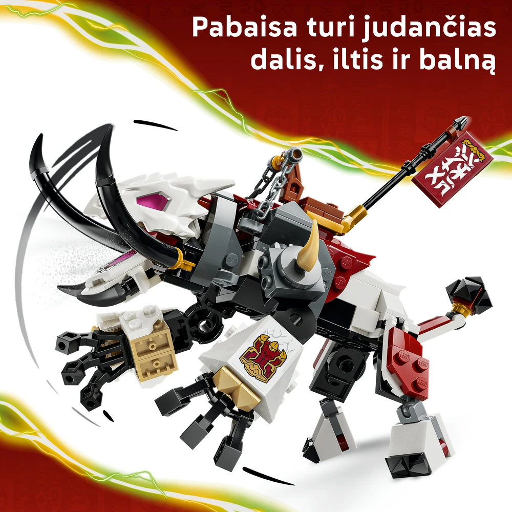 LEGO® NINJAGO® Zilvar ir drakonas-pabaisa Grimtak 71863