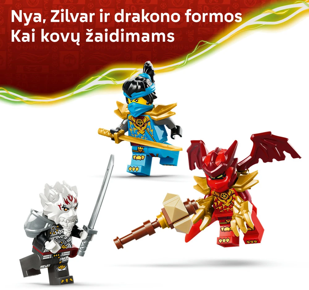 LEGO® NINJAGO® Zilvar ir drakonas-pabaisa Grimtak 71863