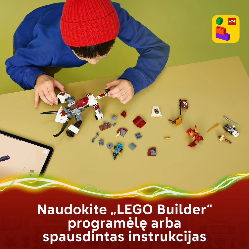 LEGO® NINJAGO® Zilvar ir drakonas-pabaisa Grimtak 71863