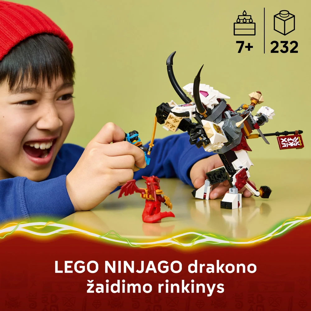 LEGO® NINJAGO® Zilvar ir drakonas-pabaisa Grimtak 71863