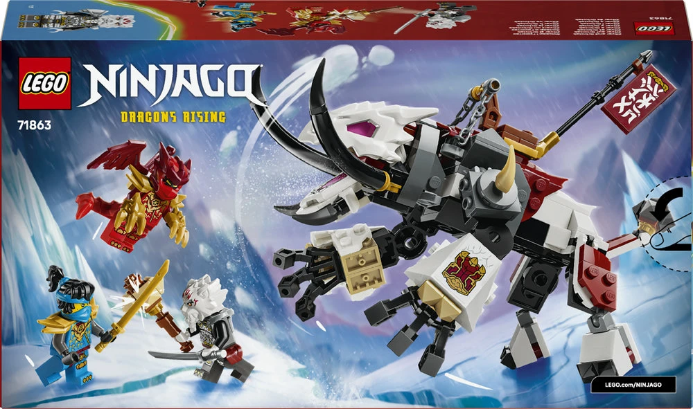 LEGO® NINJAGO® Zilvar ir drakonas-pabaisa Grimtak 71863