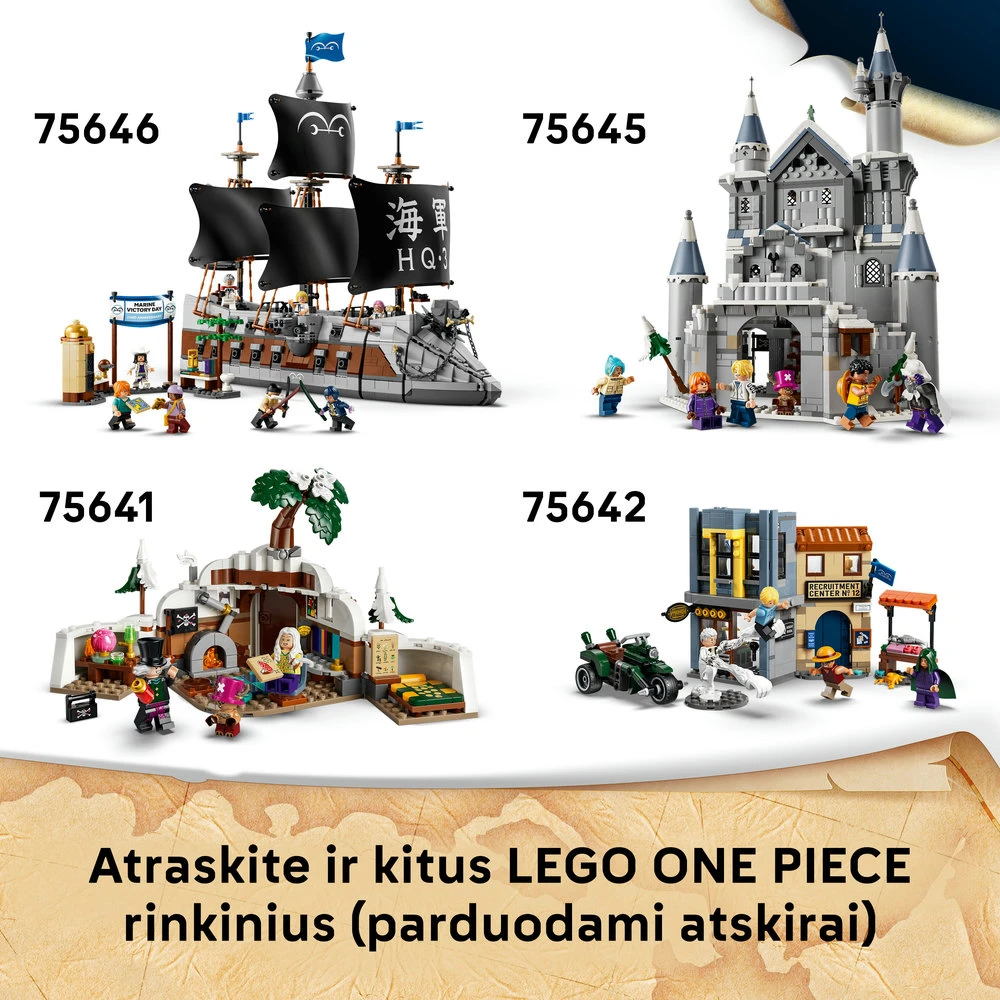 LEGO® ONE PIECE Dorry prieš Brogy – Mažojo sodo milžinai 75644