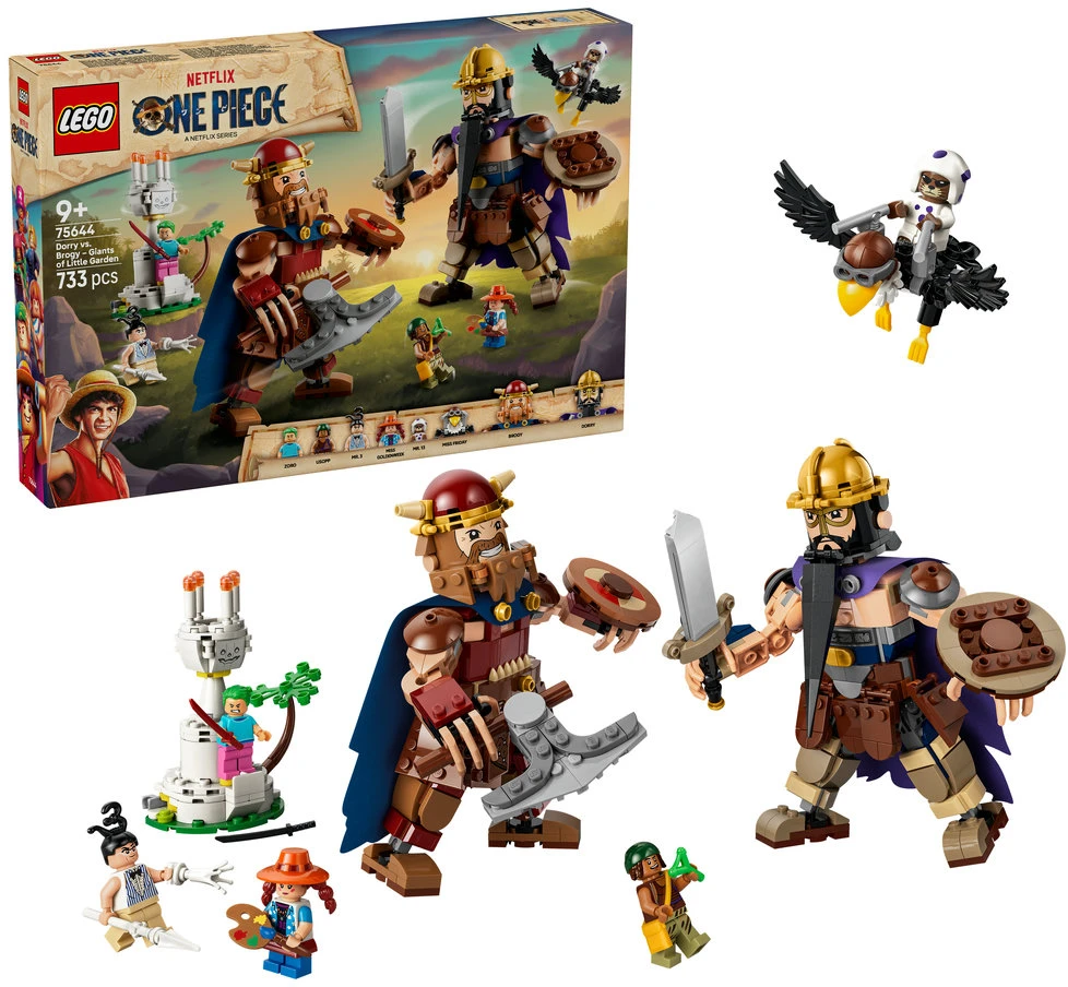 LEGO® ONE PIECE Dorry prieš Brogy – Mažojo sodo milžinai 75644