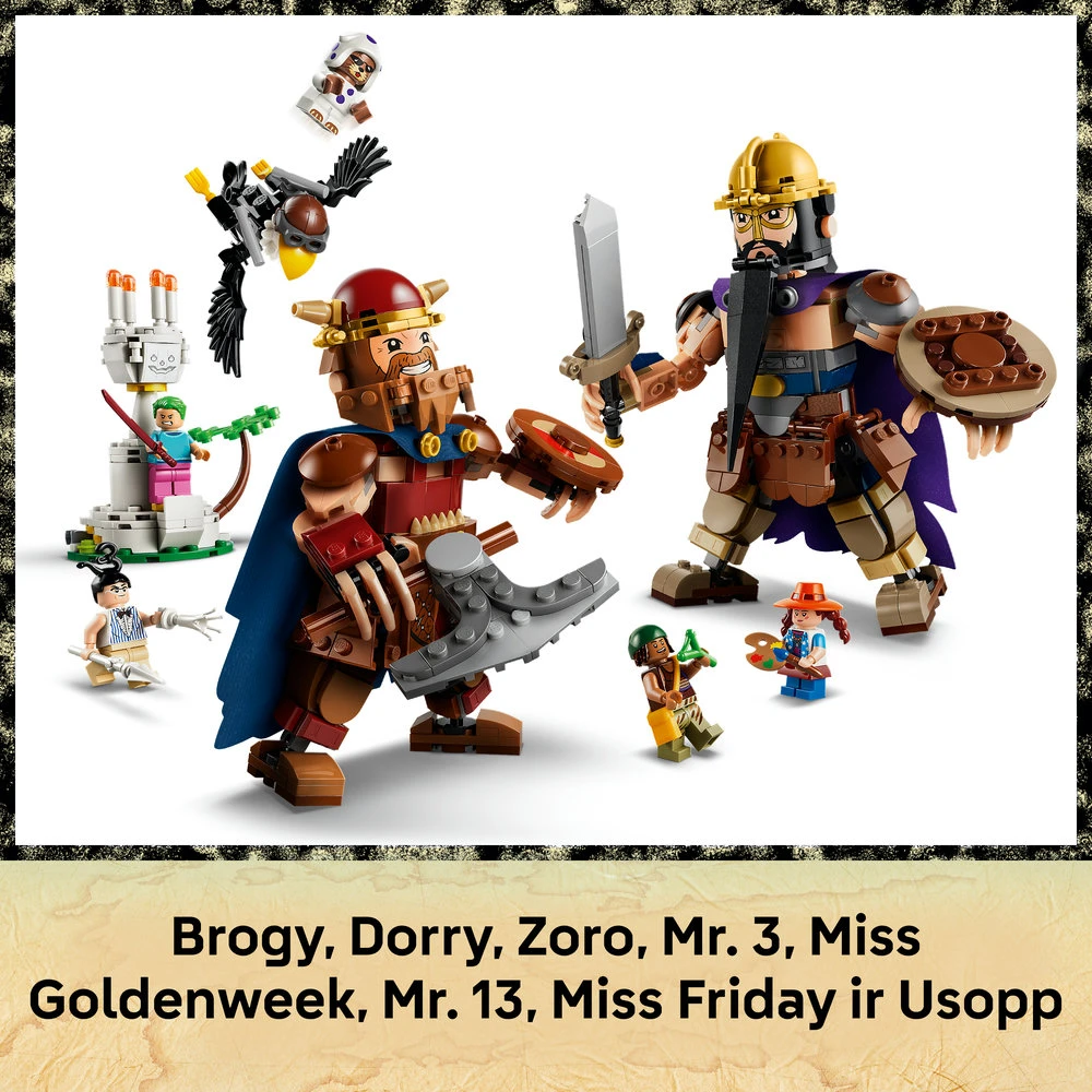 LEGO® ONE PIECE Dorry prieš Brogy – Mažojo sodo milžinai 75644