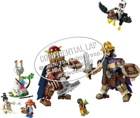 LEGO® ONE PIECE Dorry prieš Brogy – Mažojo sodo milžinai 75644