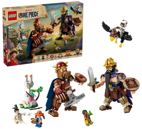 LEGO® ONE PIECE Dorry prieš Brogy – Mažojo sodo milžinai 75644