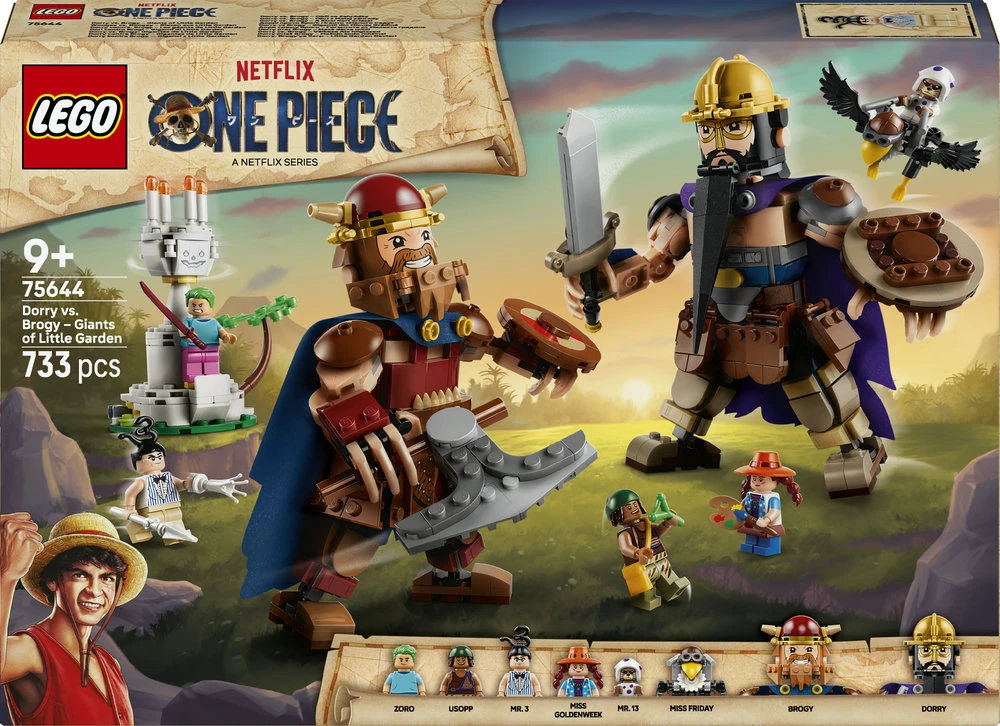 LEGO® ONE PIECE Dorry prieš Brogy – Mažojo sodo milžinai 75644