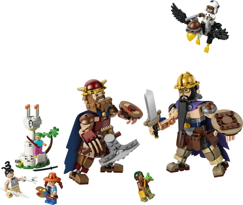 LEGO® ONE PIECE Dorry prieš Brogy – Mažojo sodo milžinai 75644