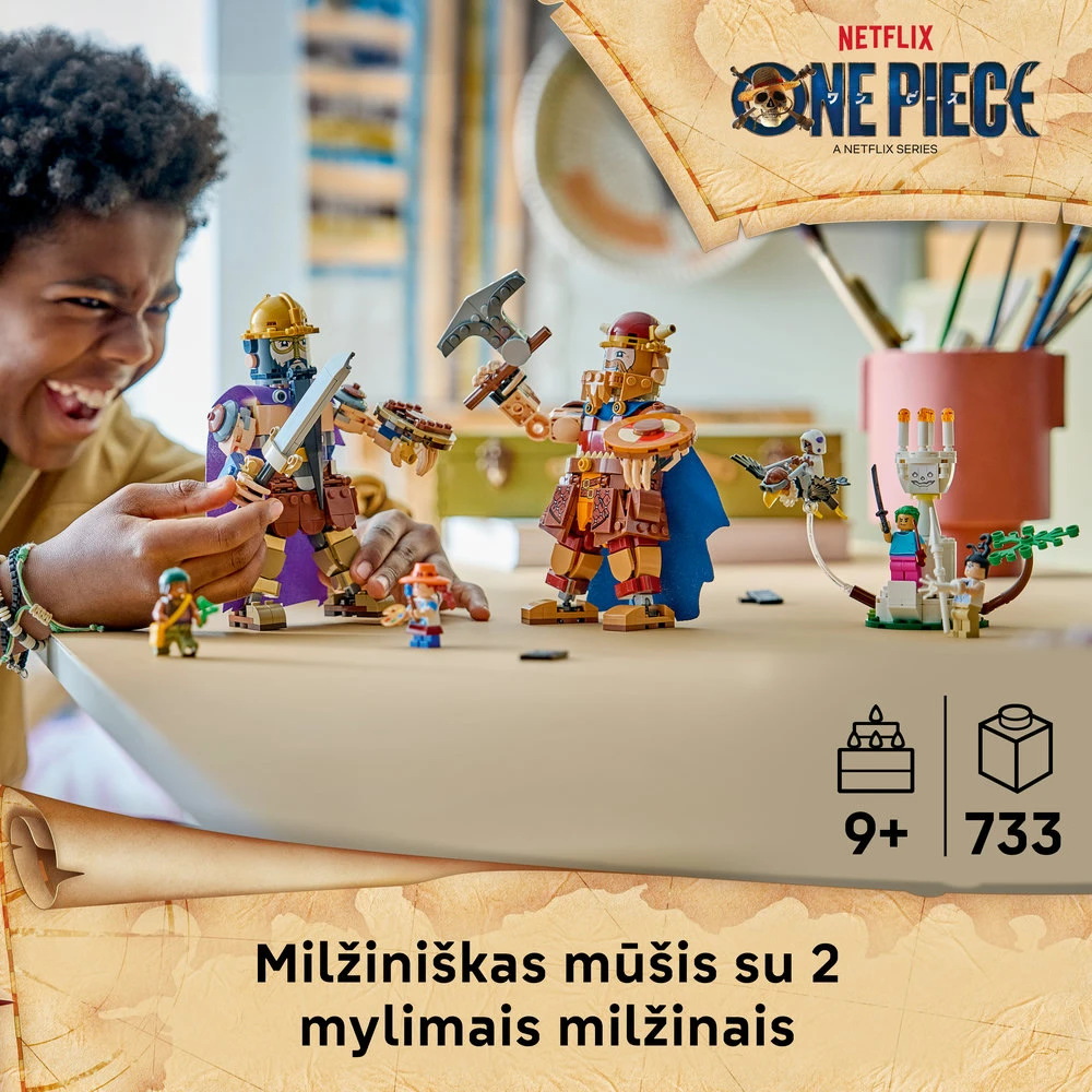 LEGO® ONE PIECE Dorry prieš Brogy – Mažojo sodo milžinai 75644