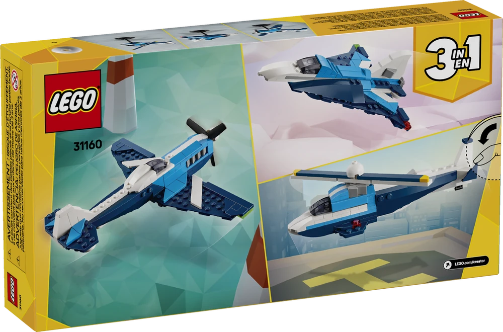 LEGO® Creator 3in1 Orlaivis: lenktyninis lėktuvas (31160)