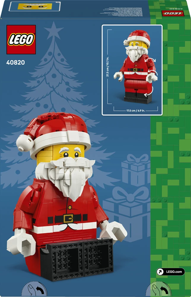 LEGO® padidinta Kalėdų Senelio minifigūrėlė, kalėdinis žaislas ir dekoracija 40820