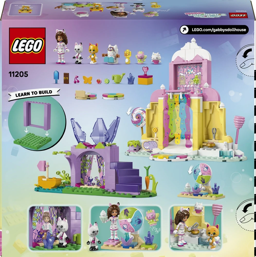 LEGO® Gabės lėlių namai Saldėsių kalnas ir katytės sodas 11205