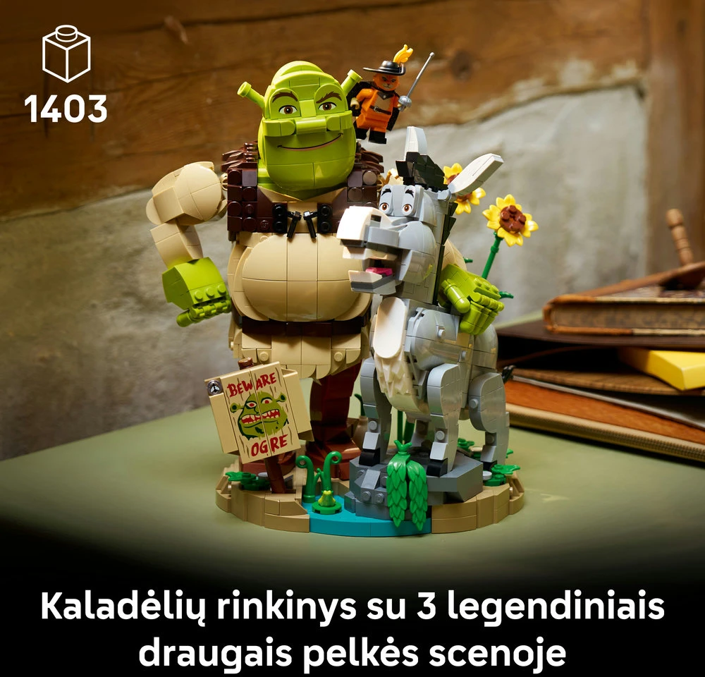 LEGO® Shrek: Šrekas, Asilas ir Batuotas Katinas Pūkis 72423