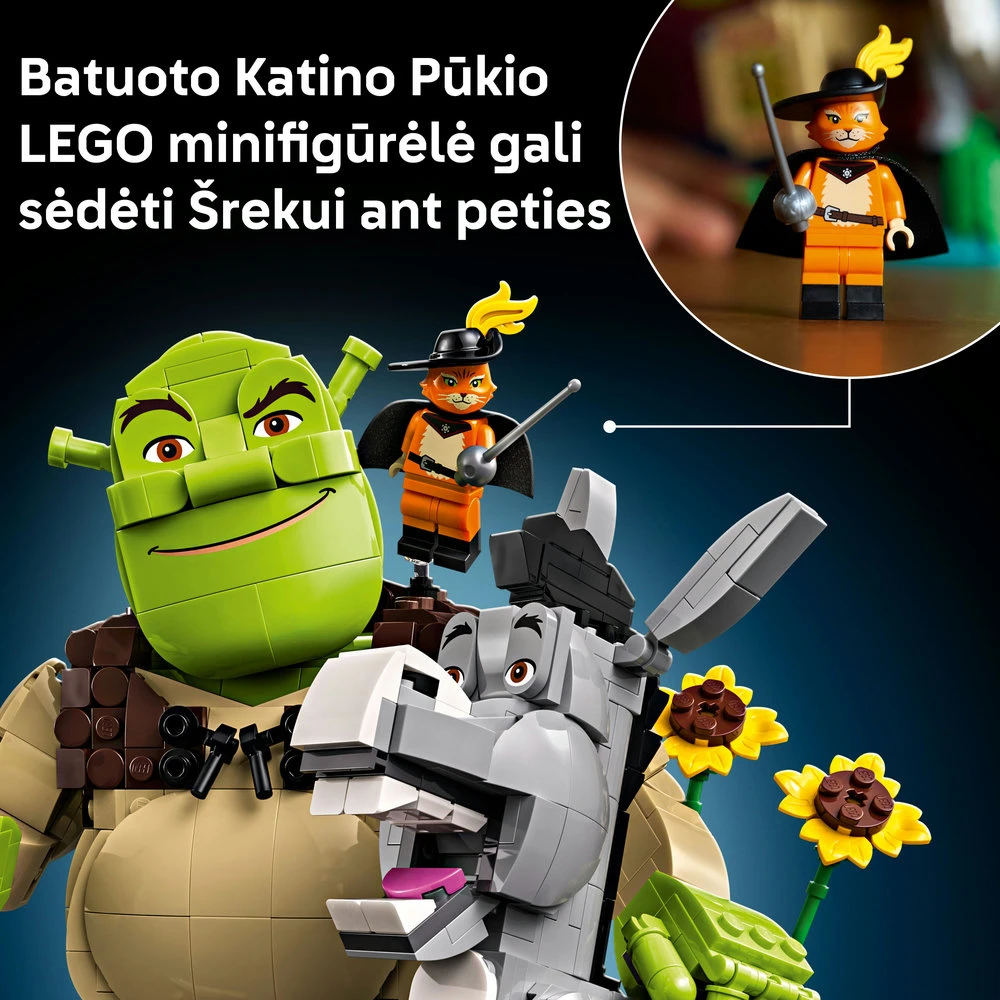 LEGO® Shrek: Šrekas, Asilas ir Batuotas Katinas Pūkis 72423