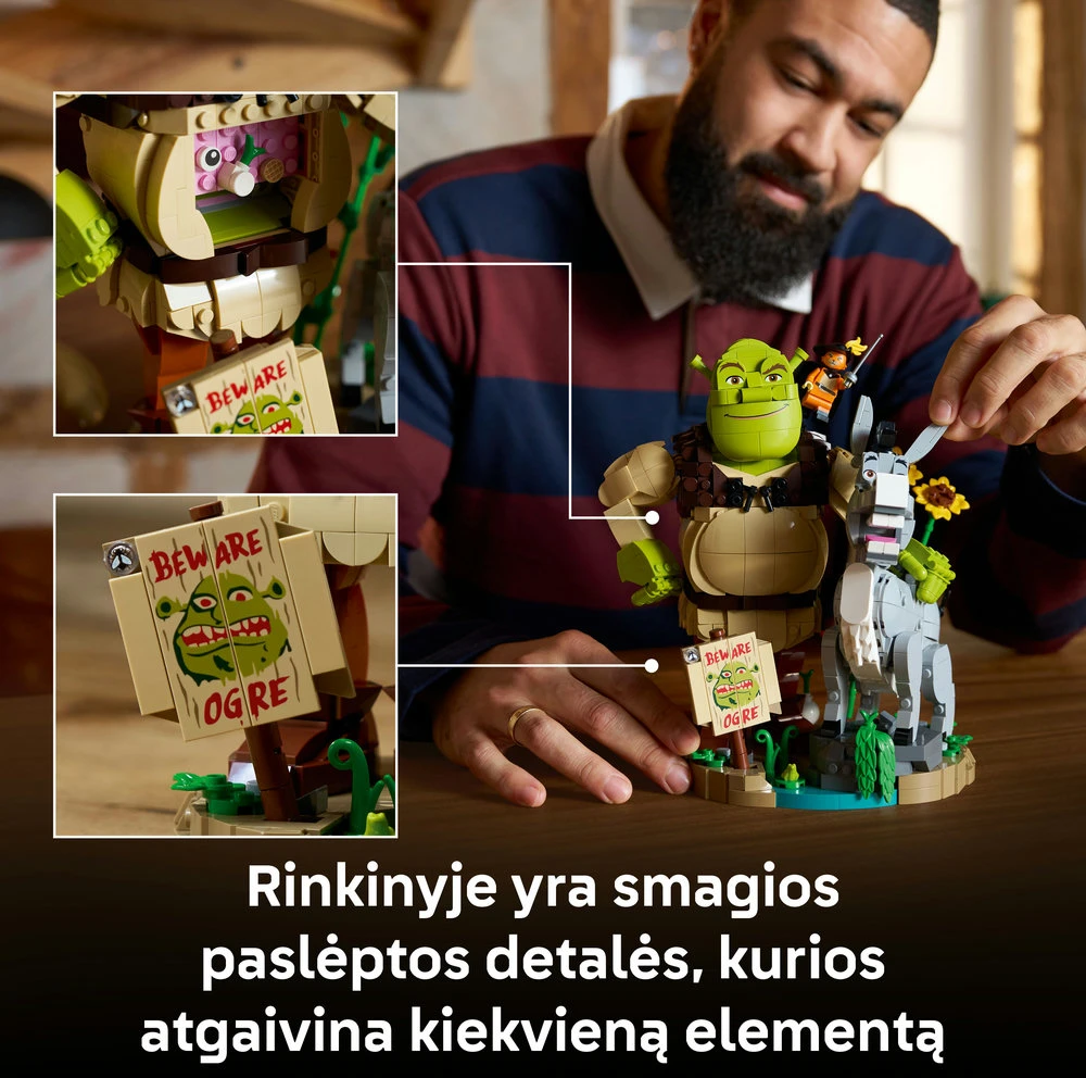 LEGO® Shrek: Šrekas, Asilas ir Batuotas Katinas Pūkis 72423