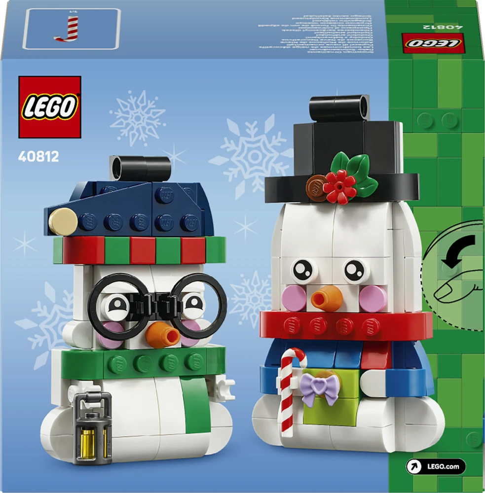 LEGO® sniego senio žaisliukai, kalėdinis dekoras, šventiniai žaisliukai 40812