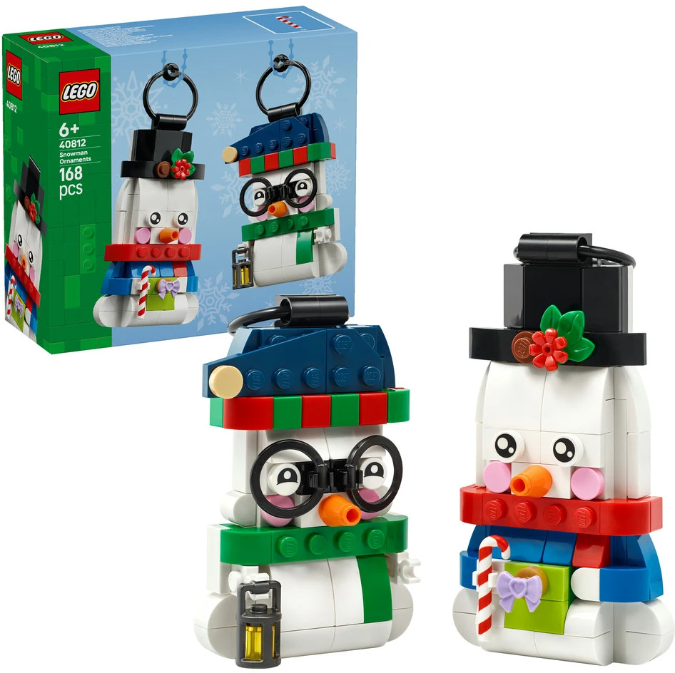 LEGO® sniego senio žaisliukai, kalėdinis dekoras, šventiniai žaisliukai 40812
