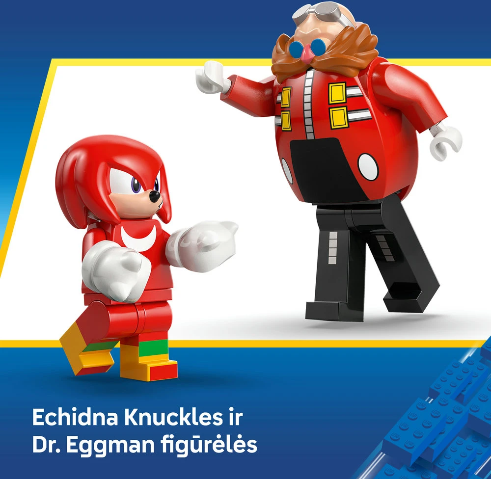 LEGO® Sonic the Hedgehog Knuckles prieš Dr. Eggman robotą Egg Crusher (77005)