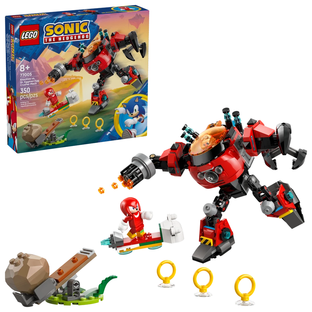 LEGO® Sonic the Hedgehog Knuckles prieš Dr. Eggman robotą Egg Crusher (77005)